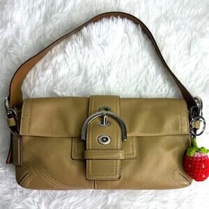 Vintage COACH Y2k Soho Saddle Tan Flap Shoulder Bag